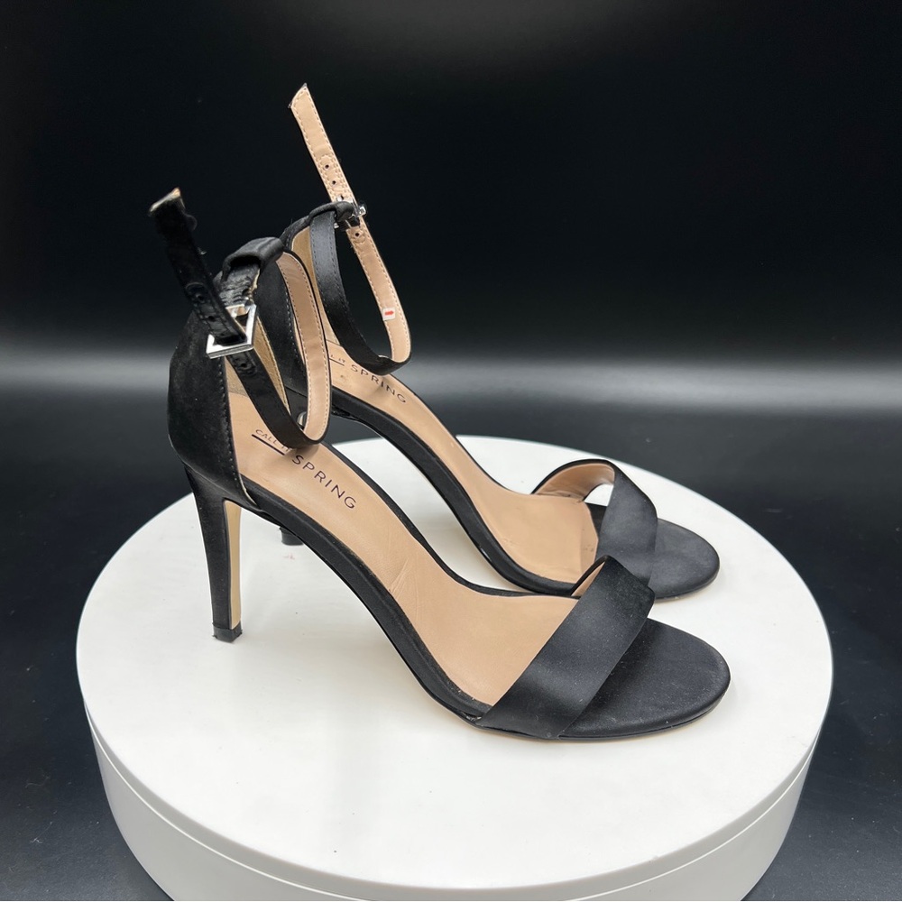 Call It Spring Satin Black Heels